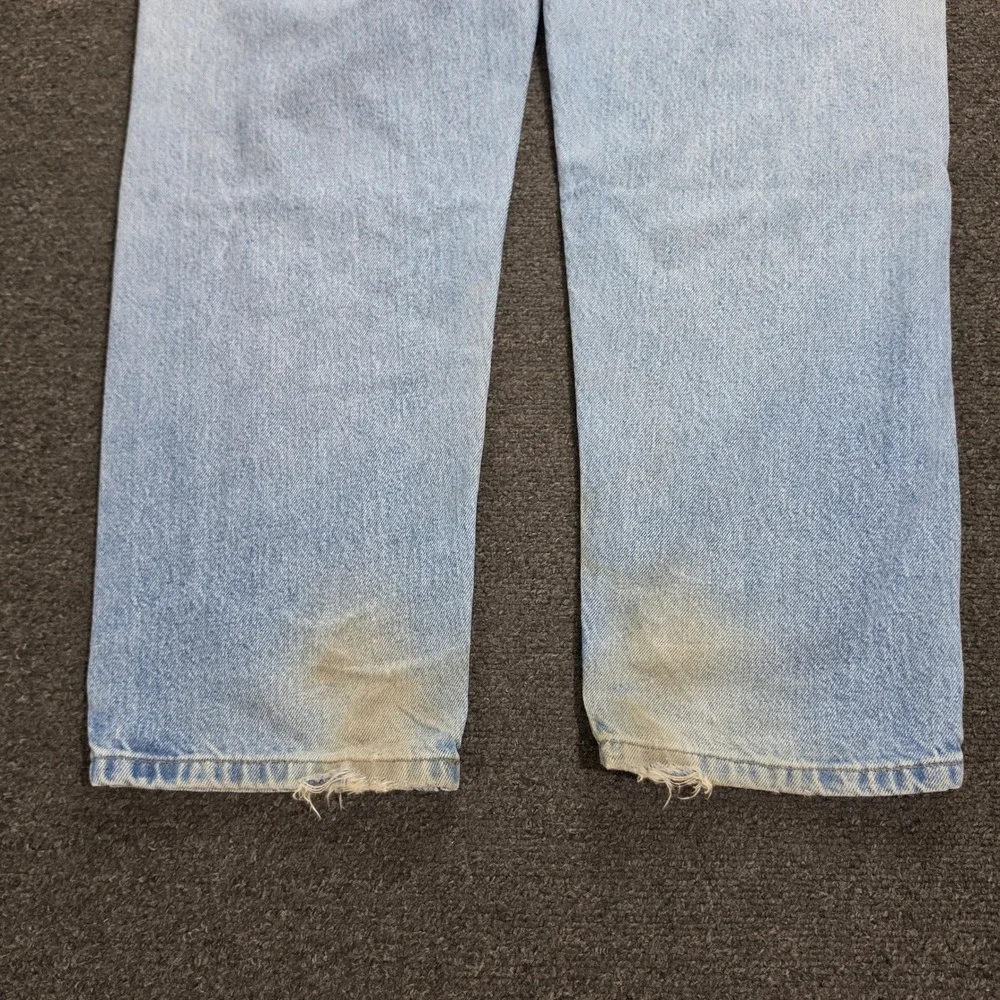 Carhartt Jeans Mens 40x30 Blue Light Wash Denim B18 STW Workwear Traditional Fit